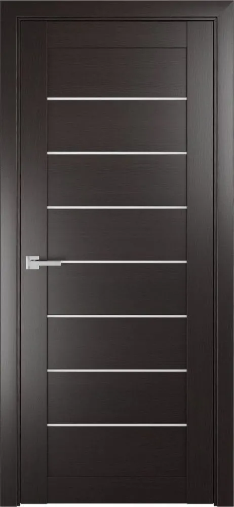 Фото Межкомнатная дверь Лу-7 венге (стекло сатинат, 900x2000)